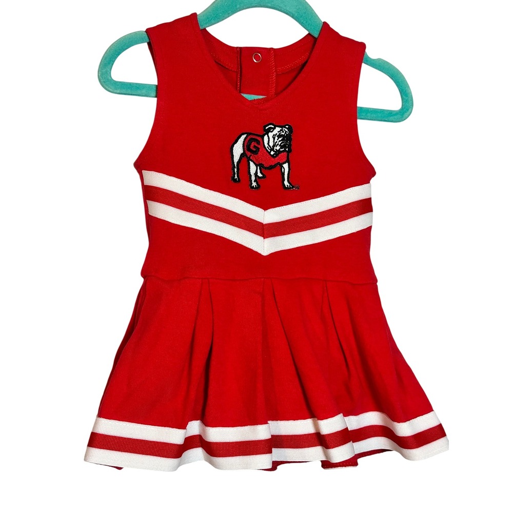 Creative Knitwear Georgia Bulldogs Cheerleader Dress Red 3-6 Months NCAA UGA SEC